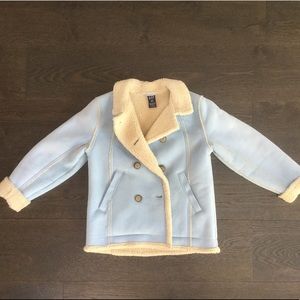 Machine Washable Faux Suede & Shearling Pea Coat🌼